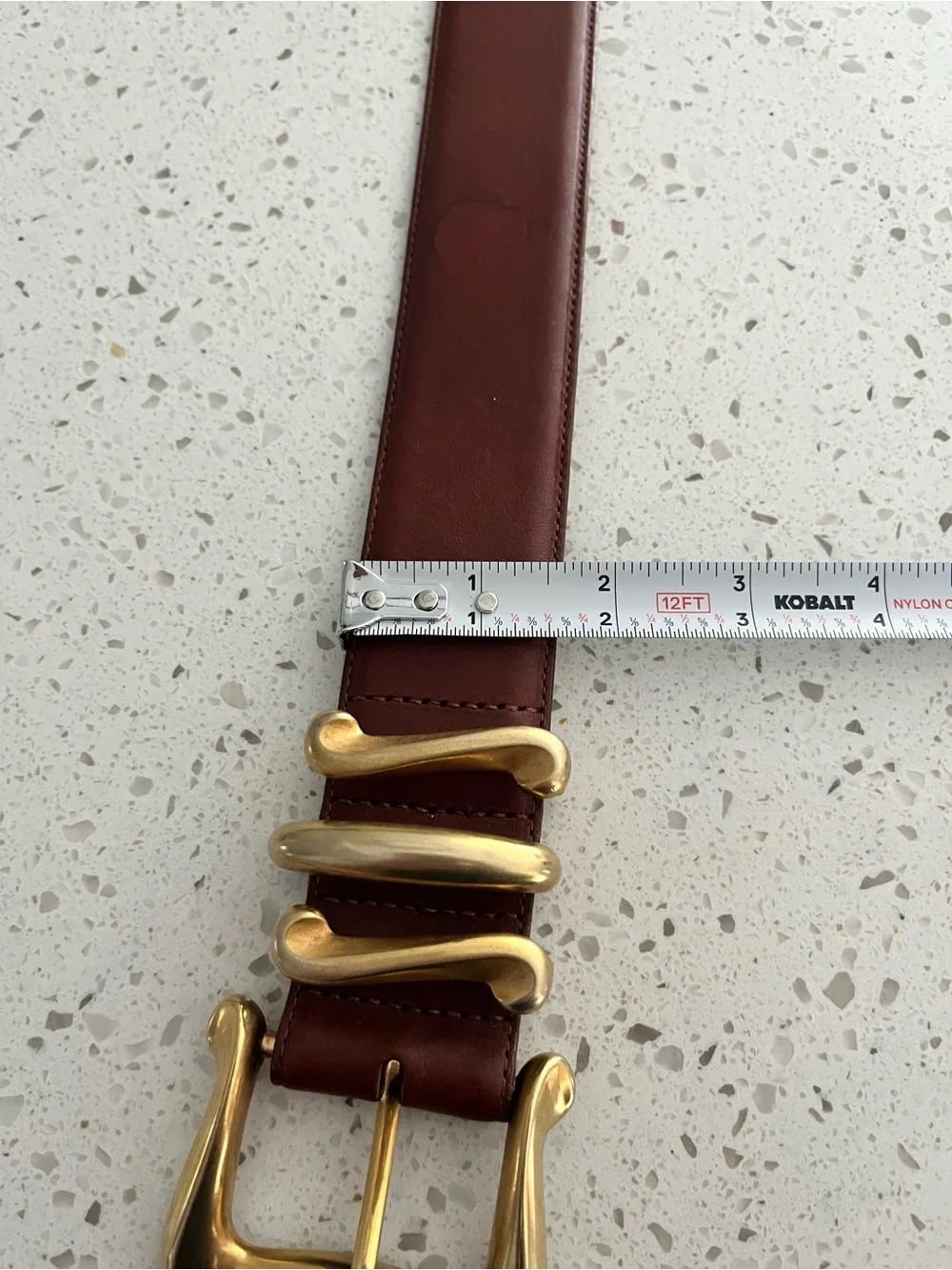Brighton‎ women Dark Brown Leather Belt with Brass-Tone Hardware